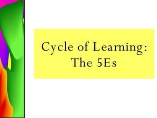 Cycle of Learning: The 5Es 