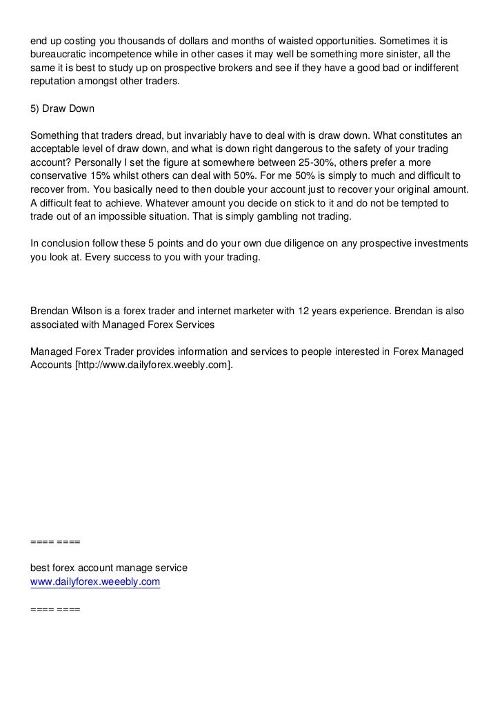 Forex account manager job