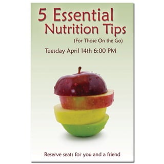 5 Essential Nutrition Tips Poster