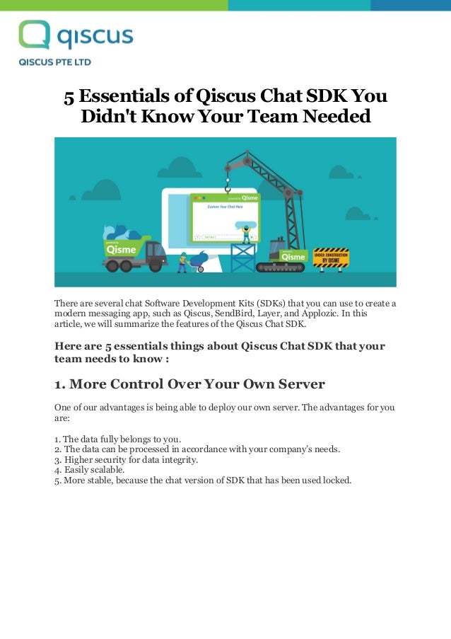5 Essentials Of Qiscus Chat Sdk You Didn T Know Your Team Needed 5 Essentials Of Qiscus Chat Sdk You Didn T Know Your Team Needed