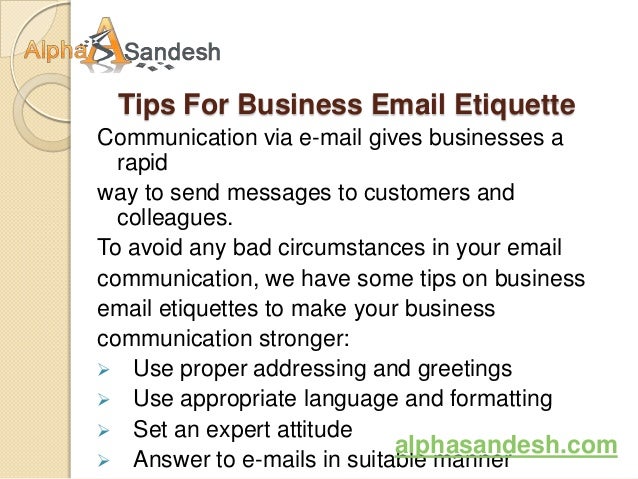 5 essential tips for business email etiquette ppt professional email etiquettes