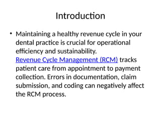 5 Essential Tips for a Healthier Dental Revenue Cycle | PPTX