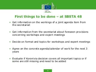 3
First things to be done – at SBSTA 48
• Get information on the workings of a joint agenda item from
the secretariat
• Ge...