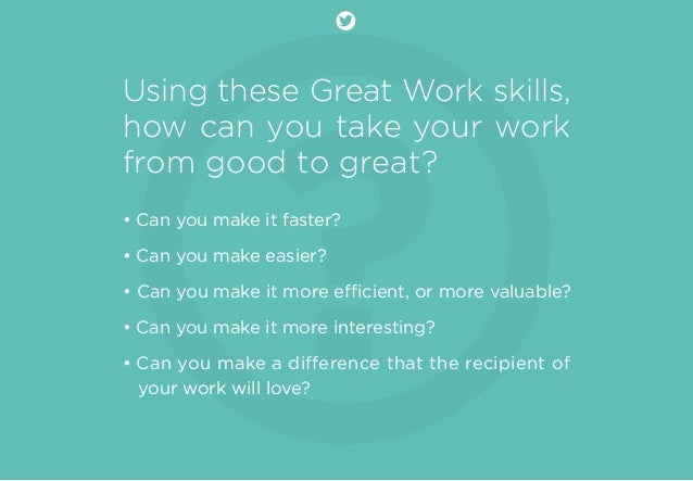great work skills