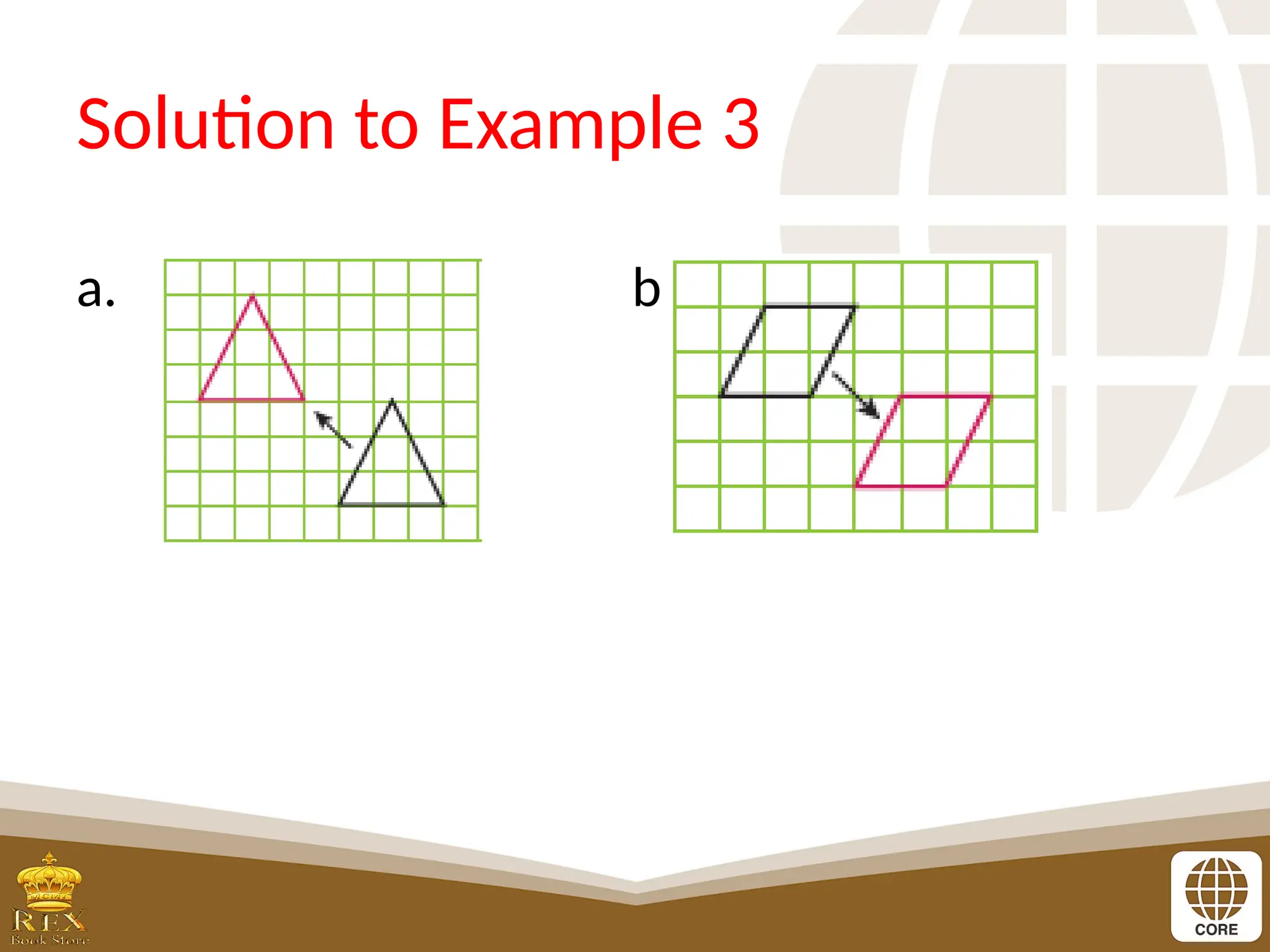 Solution to Example 3
a. b.
 
