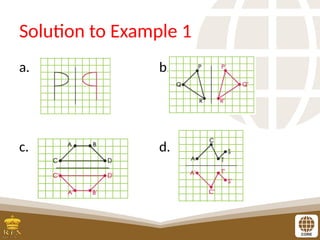 Solution to Example 1
a. b.
c. d.
 