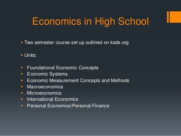 Teaching economics