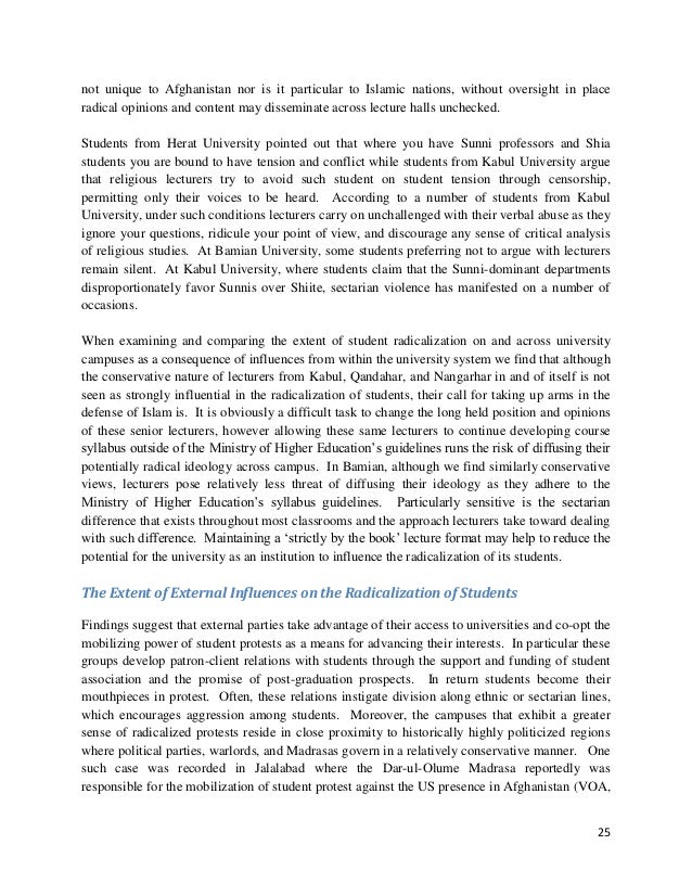 Trends In Student Radicalization Across University Campuses In Afghan Persuasive Essays Examples For High School also Personal Essay Examples High School Personal Essay Examples For High School