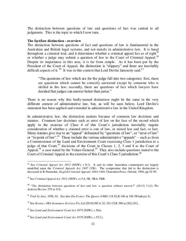 Ministerial override certificates and the law fact distinction A co…