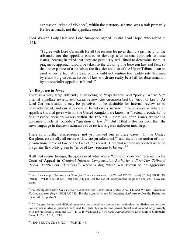 Ministerial override certificates and the law fact distinction A co…