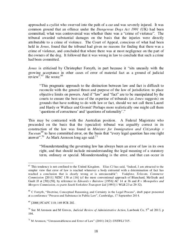 Ministerial override certificates and the law fact distinction A co…