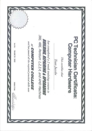 PC Technician Certificate