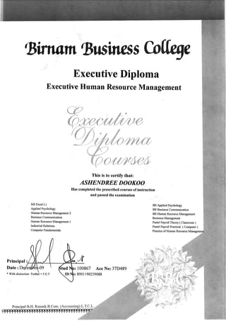 Executive Human Resource Management