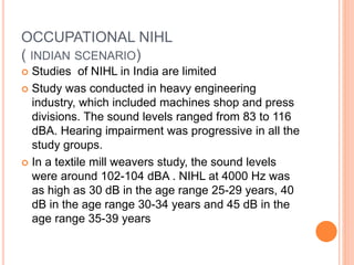 NOISE INDUCED HEARING LOSS | PPTX