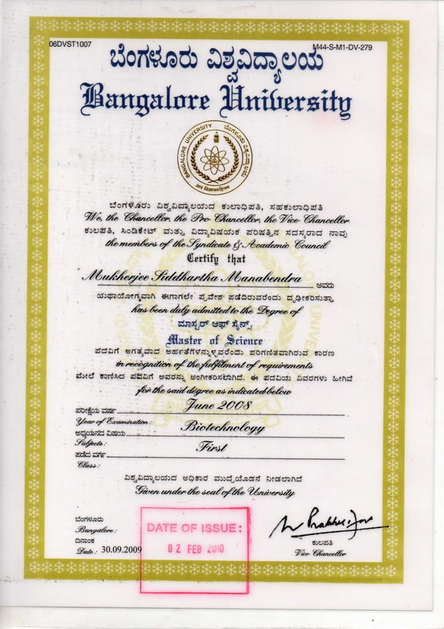 MSc Degree Certificate | PDF