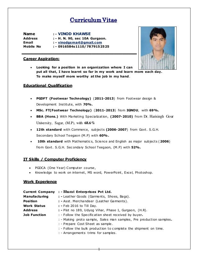 1 curriculum vitae
Curriculum Vitae Vinod - F 1 curriculum vitae
Curriculum Vitae Vinod - F