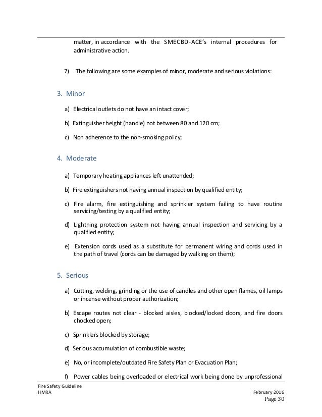 Fire Safety Guidelines Feb 2016