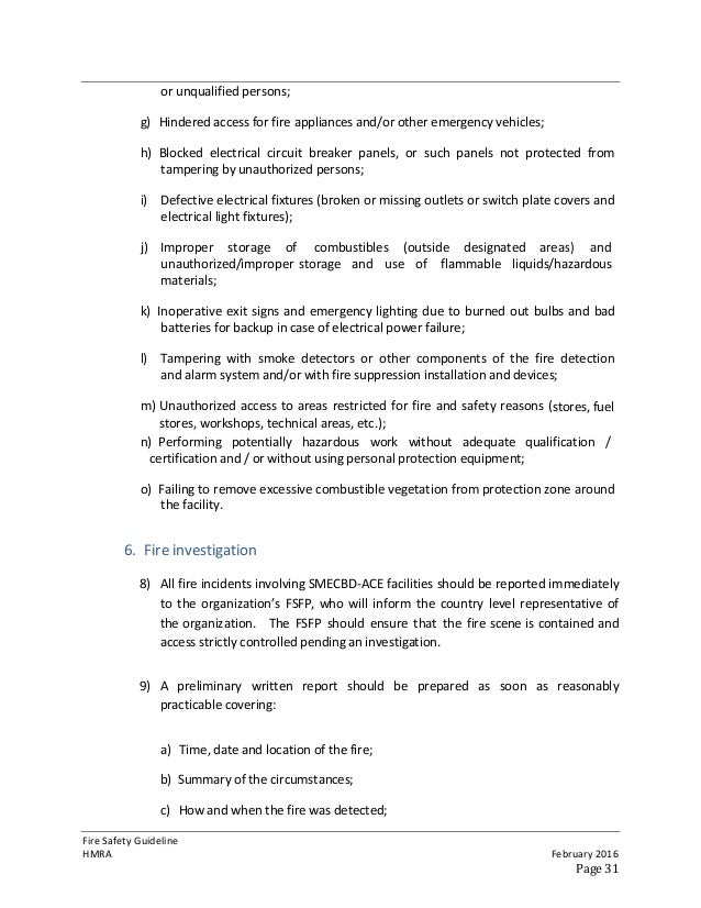 fire investigation report