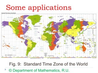 Some applications
Fig. 9: Standard Time Zone of the World
© Department of Mathematics, R.U.
 