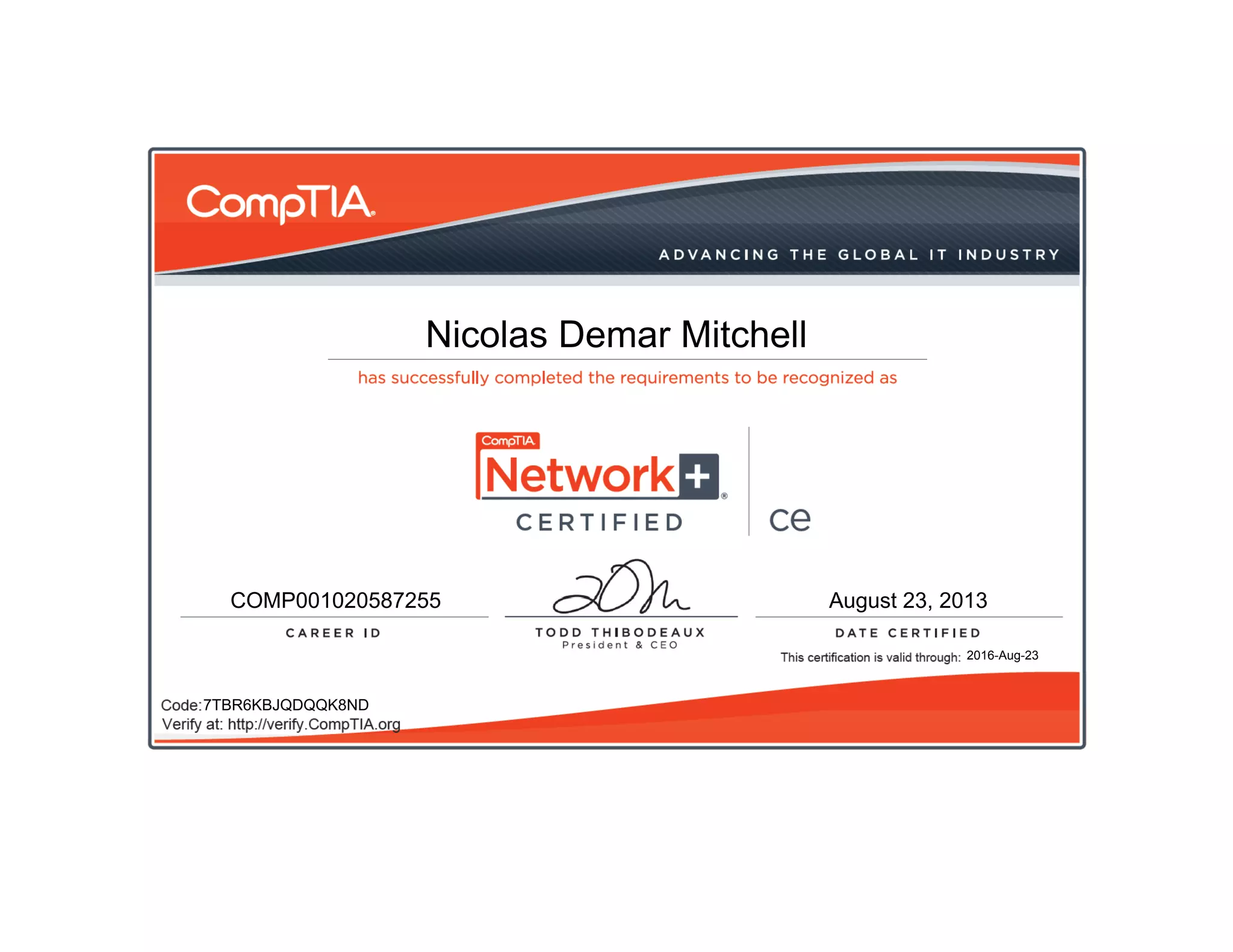 CompTIA Network+ ce certificate | PPT