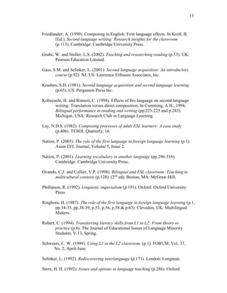 The role of L1 on second language acquisition | PDF