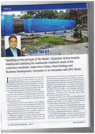 Interview-Mr.Arun Dubey EPC World Magazine