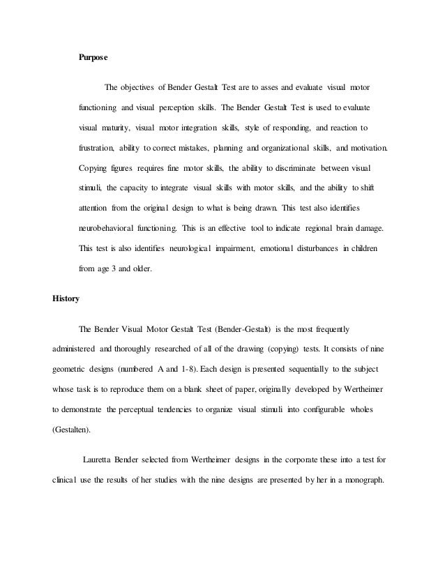 bender gestalt ii sle report bns lab reports bender gestalt ii sle report bns lab reports