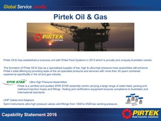 Pirtek Fast Fill System.pdf Pirtek Capability Statement 2016 | PDF