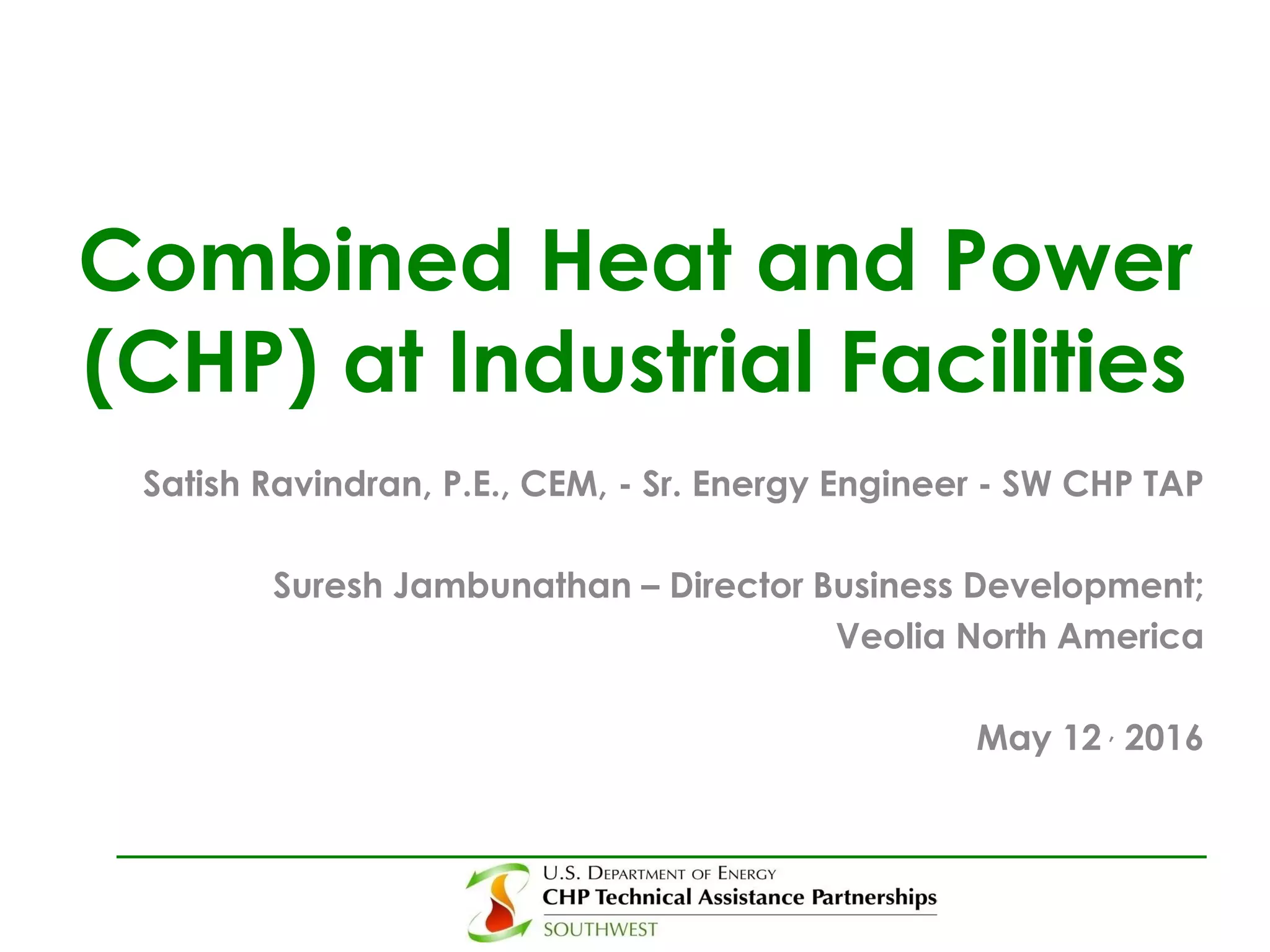 CHP and Industrial Applications-FINAL | PDF
