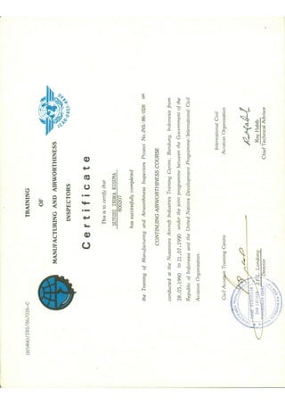 AircraftTrain Certificate