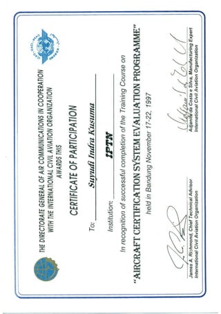 AircraftTrain Certificate