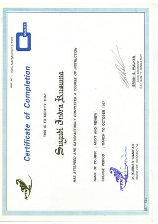 AircraftTrain Certificate