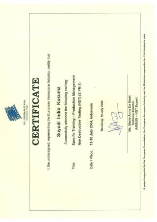 AircraftTrain Certificate