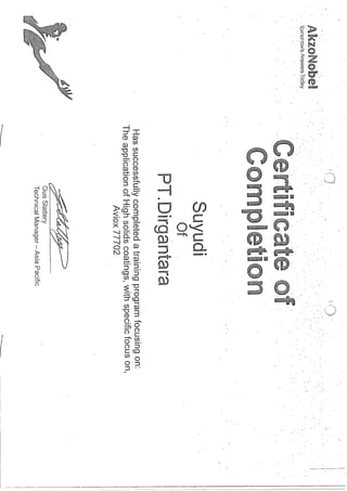 AircraftTrain Certificate