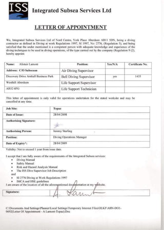 Ali Lamont 2.8MB CV&Certs 2015