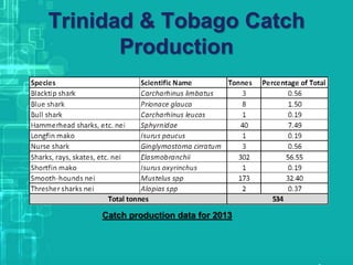 Trinidad & Tobago Catch
Production
Catch production data for 2013
 