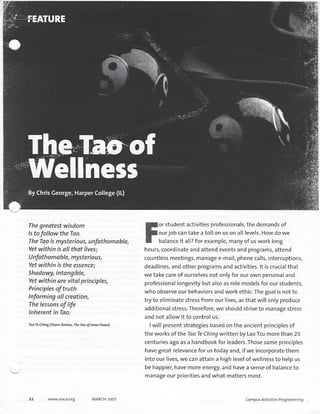 The Tao of Wellness