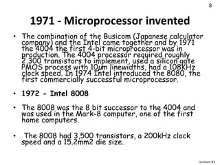 1971 Microprocessor Invented 5 fabrication | PPTX