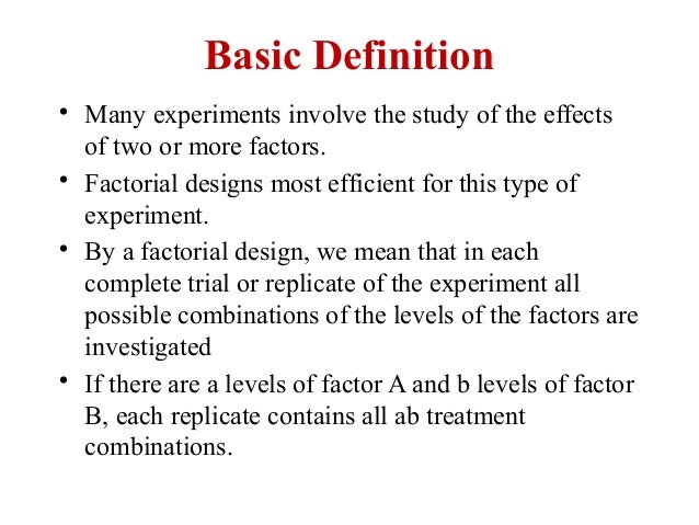 5 factorial design