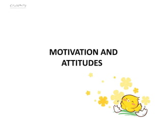 MOTIVATION AND
  ATTITUDES
 