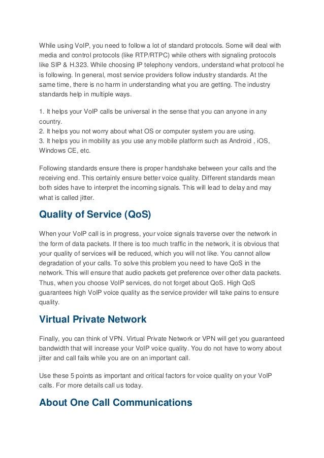 5 Factors For High Voip Voice Quality 5 Factors For High Voip Voice Quality