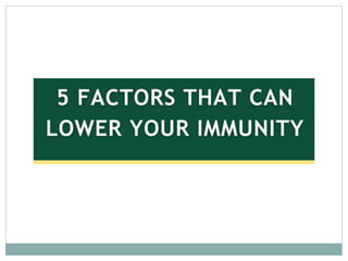 5 Factors That Can Lower Your Immunity - Yakult India