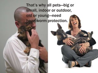That’s why all pets—big or
small, indoor or outdoor,
old or young—need
heartworm protection.
 