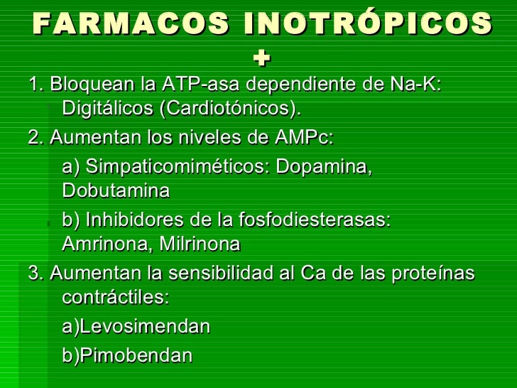 5 farmacos inotrópicos 5 farmacos inotrópicos