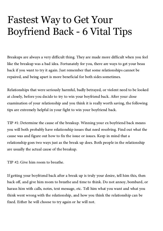 get to know your boyfriend