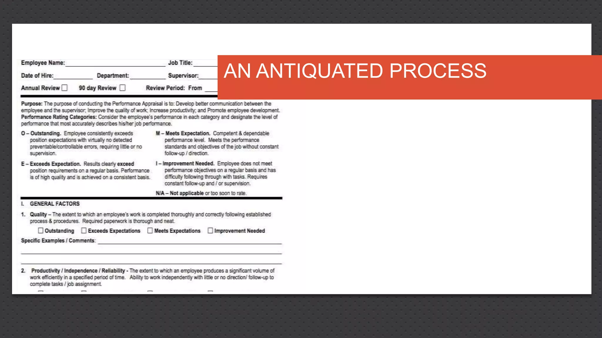 AN ANTIQUATED PROCESS

 