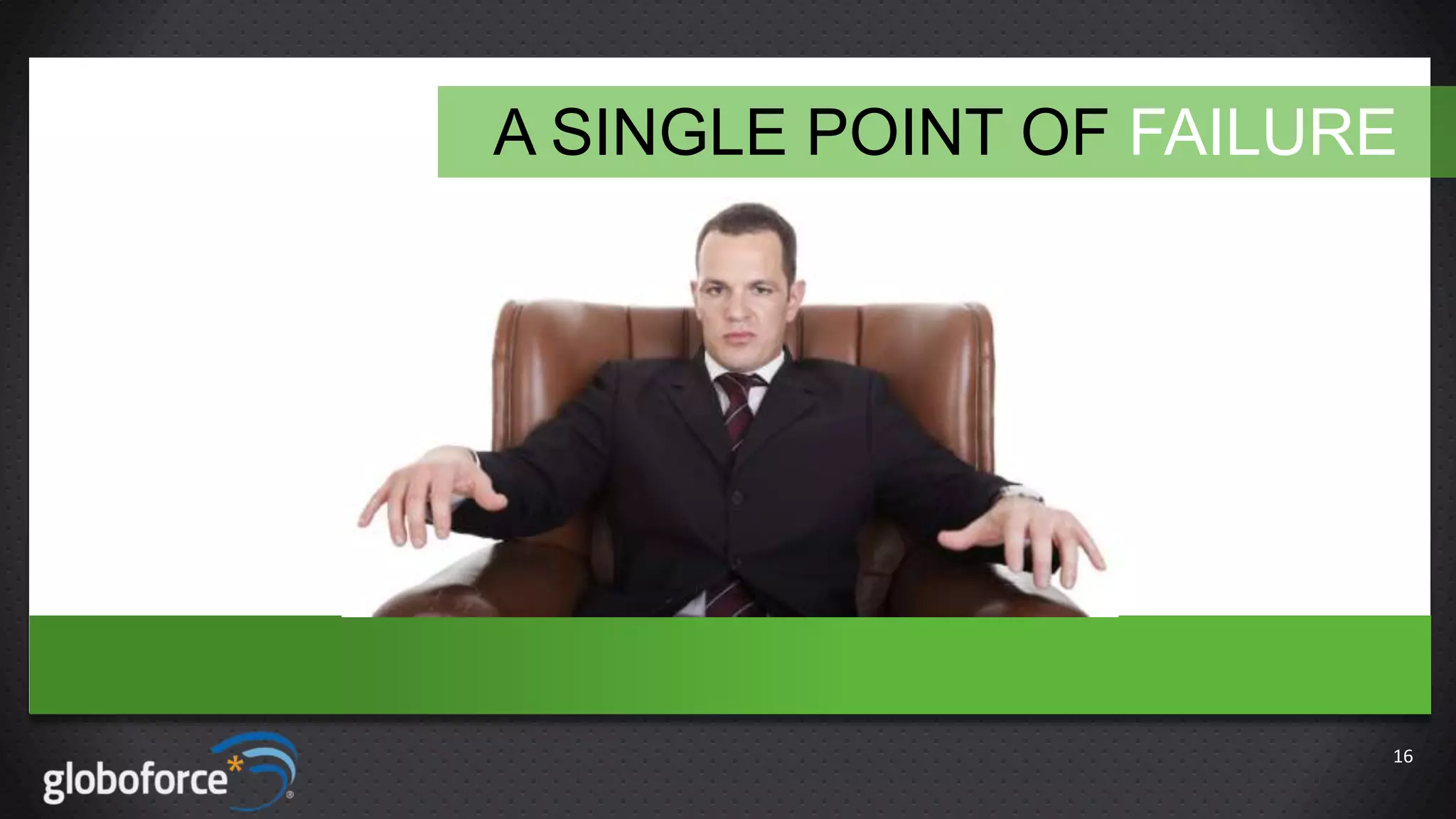 A SINGLE POINT OF FAILURE

16

 