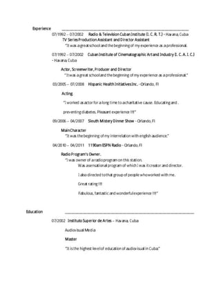 Gustavo A Rodriguez-Professional Resume