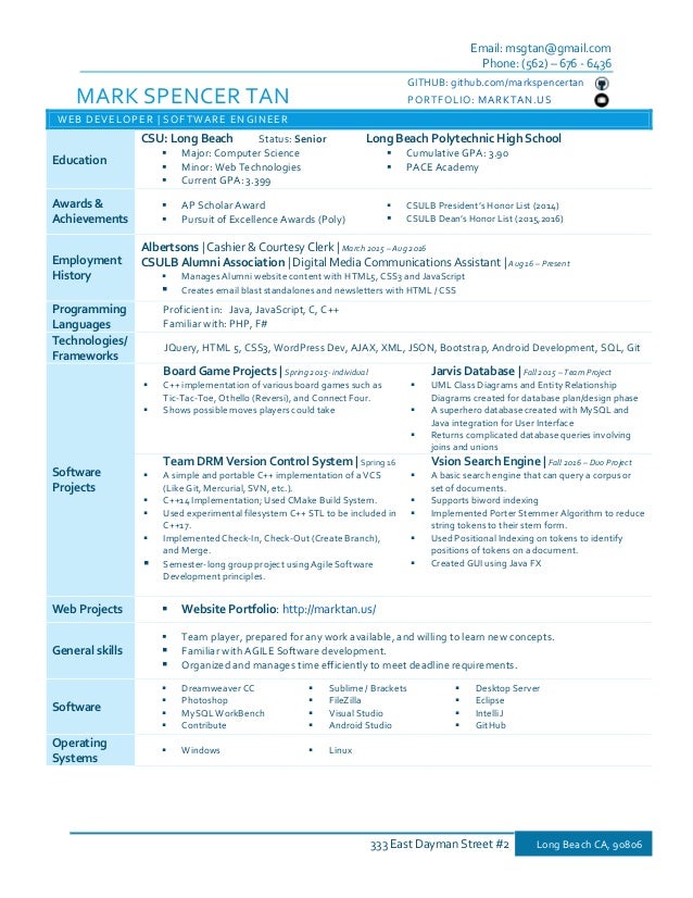 software engineer resume