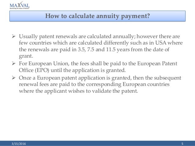 Paralegal Training Patent Annuity Payment and Annuity Payer Paralegal Training Patent Annuity Payment and Annuity Payer